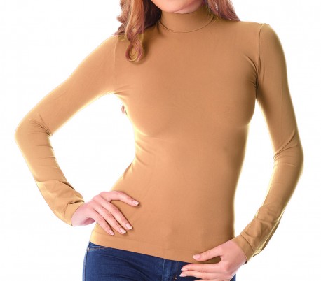 VKA21 Pack 5 jerséis térmicos de cuello alto con interior de felpa modelo Nadia