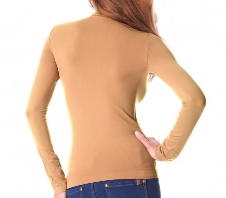 VKA21 Pack 5 jerséis térmicos de cuello alto con interior de felpa modelo Nadia