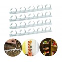 4369 Set de 4 tiras con 5 clips sujeta especias con tira adhesiva por detrás 