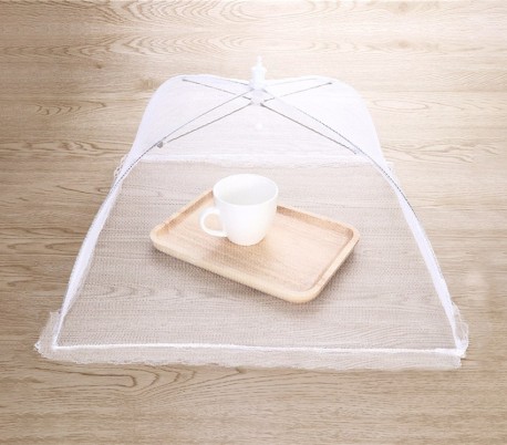 4349 Funda de paraguas en color blanco transparente para tapar la comida 40x28cm