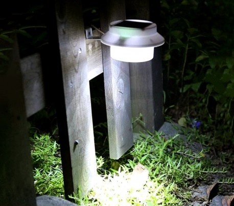 4370 Luz LED con panel solar 3 WATT 3 LED con soporte para poner en la pared