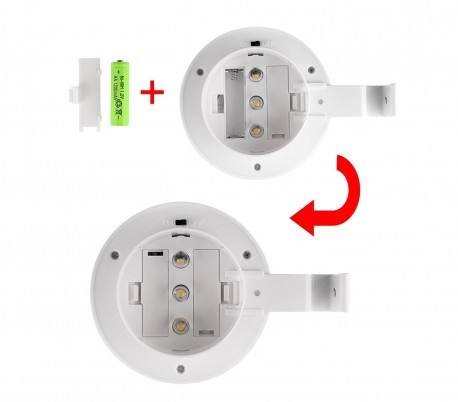 4370 Luz LED con panel solar 3 WATT 3 LED con soporte para poner en la pared