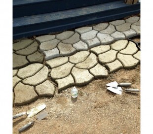 4371 Matríz para cemento molde para pavimentos de jardín 42,5 x 42,5 cm 2