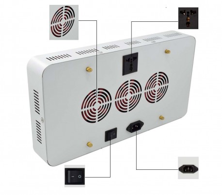 4373 Lámpara LED 1200W para cultivación en invernaderos 120 LEDS de 10W cada uno