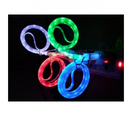 Cable de datos USB luminoso de colores...