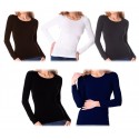 VKA20 Pack 5 camisetas con el interior de felpa mod. ILENIA manga larga