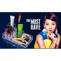 Organizador cosmetica maquillaje joyero de plástico transparente con cajones