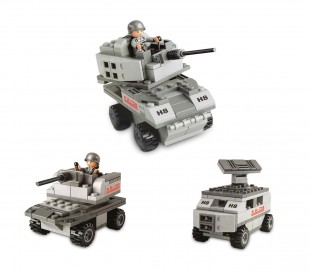 340660 Playset construcción 3 en 1 Tanque ESERCITO 110 piezas para montar  2