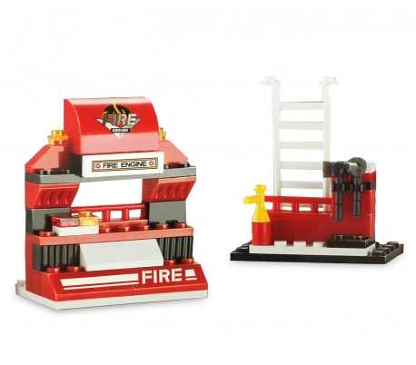 121467 Playset de construcción VIGILI DEL FUOCO CIGIOKI 133 piezas para montar