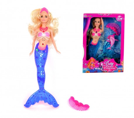 05782 Muñeca Betty princesa sirena con accesrios y en dos colores diferentes