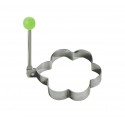 4706 Set de 4 moldes para darle forma a los huevos fritos acero inox. 9x9x1,4cm