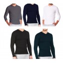 VKA27 Pack 5 camisetas para hombre mod. CARTER interior de felpa slim fit