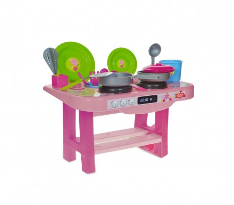 020067 Cocina de juguete motivo Princesas muy completa con 20 accesorios 