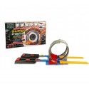 103603 Pista súper acrobática UN MONDO DI GIOCHI doble circuito 360 grados 22 pz