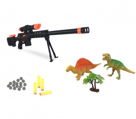 395035 Pistola de juguete GUN PLAY CIGIOKI con balas y objetivo incluidos