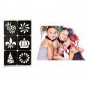 341049 Kit brillo tatuaje CIGIOKI para niños plantillas de colores y purpurina