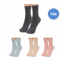 214679 Pack de 12 pares de calcetines para mujer mod. SPARKLY talla única