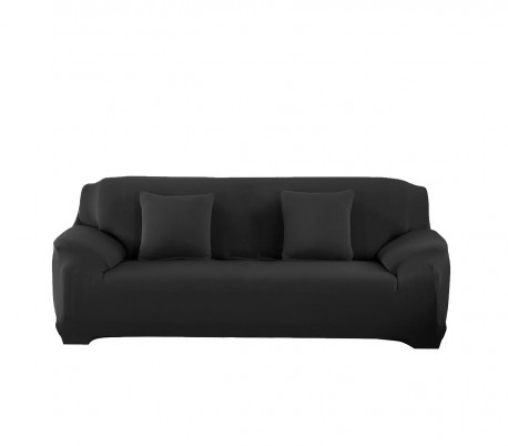 Blanco 4353 Funda para sofá de 3 plazas tela elástica y color liso muy fácil de poner