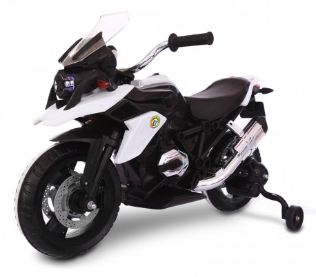 LT 873 Moto de carreras para niños Flower eléctrica 12V con luces LED en ruedas