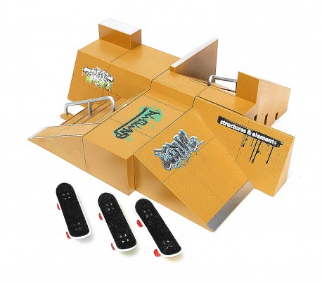 4485 Playset mini skate park con mini monopatín plegable incluido