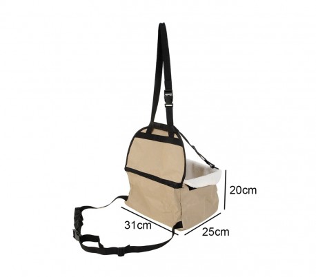 4478 Transportín para automóviles con cinturones de seguridad y edredón interno