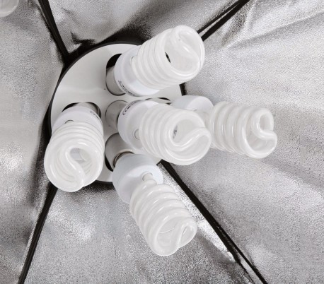 4499 Set softbox photography dos stand con 10 lámparas de 45 vatios y gabinete