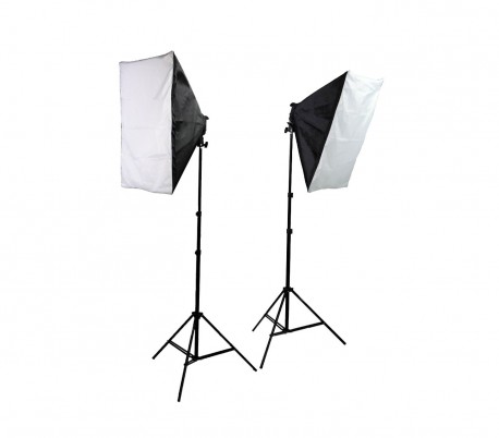 4499 Set softbox photography dos stand con 10 lámparas de 45 vatios y gabinete