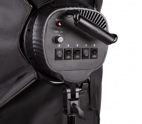 4499 Set softbox photography dos stand con 10 lámparas de 45 vatios y gabinete