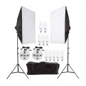 4499 Set softbox photography dos stand con 10 lámparas de 45 vatios y gabinete