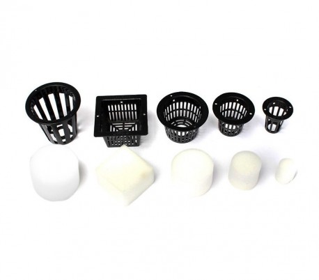 4481 Conjunto de 10 macetas de red para el cultivo hidropónico de varios tamaños