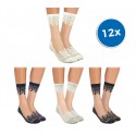 W-8008 Pack de 12 pares de calcetines para mujer mod. LADIES fantasía de encaje  W-8008 Pack de 12 pares de calcetines para mujer mod. LADIES fantasía de encaje