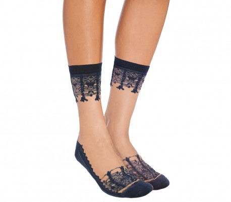 W-8008 Pack de 12 pares de calcetines para mujer mod. LADIES fantasía de encaje