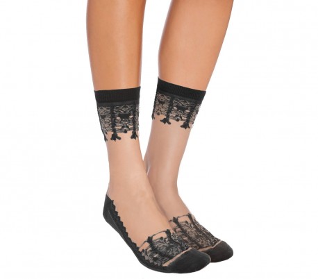 W-8008 Pack de 12 pares de calcetines para mujer mod. LADIES fantasía de encaje