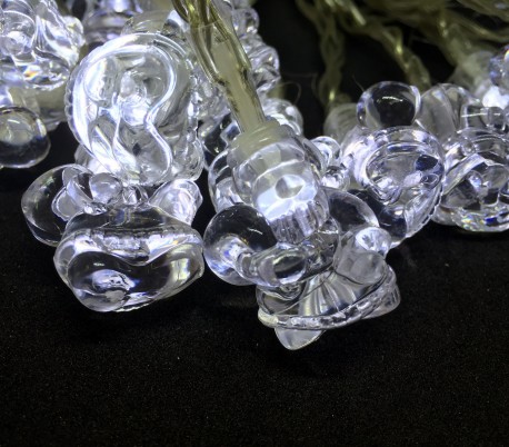 640146 Serie 20 LED LUCES DE NAVIDAD para INTERIOR a batería forma de Papá Noel 