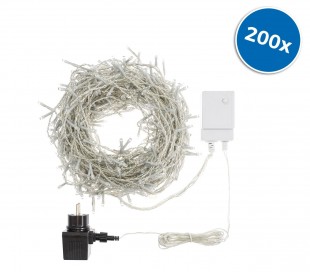 561075A Luces de navidad cortina 200LED LUZ FRÍA  2 x 1,5 mt luces programables