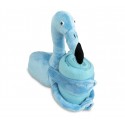 184608 Set de peluche y manta DOLLYSSIMI 75 x 70 cm motivo flamenco suave