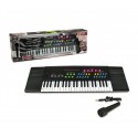 100380 Teclado electrónico de juguete con micrófono 44 teclas y bases rítmicas