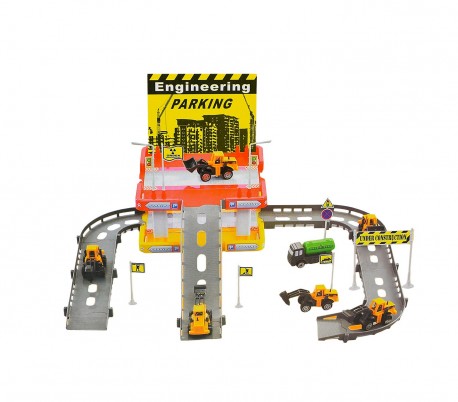 358603 Playset APARCAMIENTO CONSTRUCCIÓN CIGIOKI con vehículos y señales 42x40