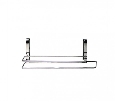 4479 Porta rollo de cocina en acero cromado para estantes y puertas