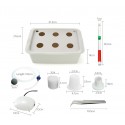 4496 Kit para cultivación IDROPONICA con 6 orificios 41.3 x 27.6 cm y bomba aire