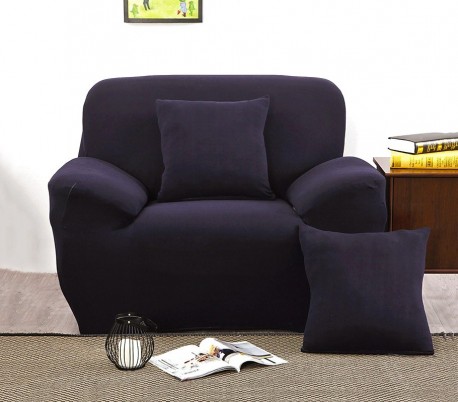 4351 Funda para sofá de 1 plaza tela elástica y color liso muy fácil de poner