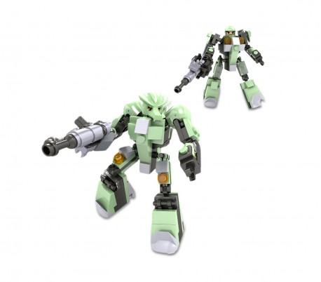 358306 Playset construcción MEGAROBOT CIGIOKI dos combinaciones 100pz asamblar