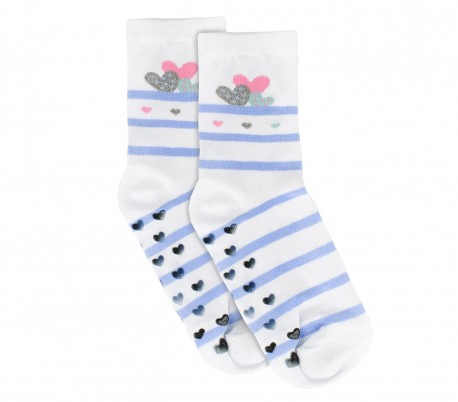 N523 Pack 6 calcetines para niña mod. SHALLY con antideslizantes talla 32/36