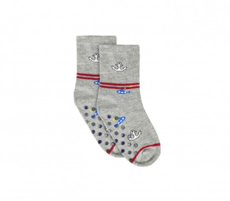 N623 Pack 6 calcetines para niños mod. BABY BOY con antideslizantes talla 22/26