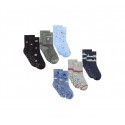 N623 Pack 6 calcetines para niños mod. BABY BOY con antideslizantes talla 22/26