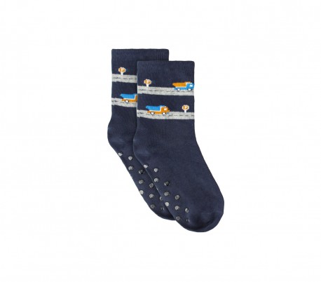 N623 Pack 6 calcetines para niños mod. BABY BOY con antideslizantes talla 22/26