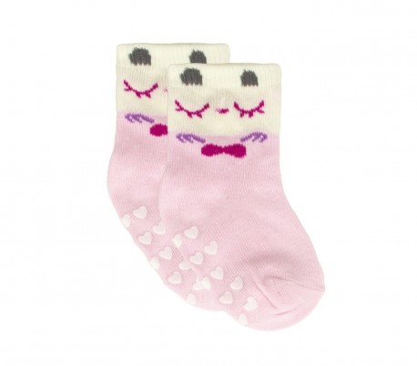 N508 Pack 6 calcetines para bebé mod. MOVE GIRL antideslizante talla 0/24 meses 