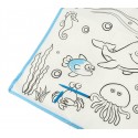 121767 Alfombra juega y colorea OCEANO lavable 50 x 50 cm con 12 rotuladores 
