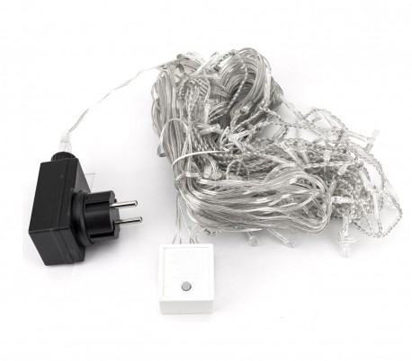 561286 Cortina de luces de Navidad WHITE ICE 120 LED programable 5 X 0.6 mt