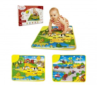 102194 Alfombra musical juego interactivo para bebés melodias y sonidos 58x 48cm